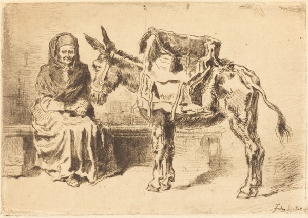 Cacoletière Assise (Seated Woman and Ass), 1875.