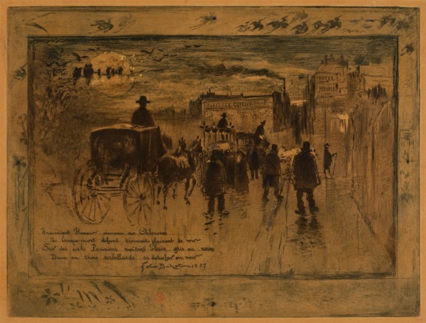 Convoi Funèbre au Boulevard de Clichy (Funeral Procession on the Boulevard de Clichy), 1887.