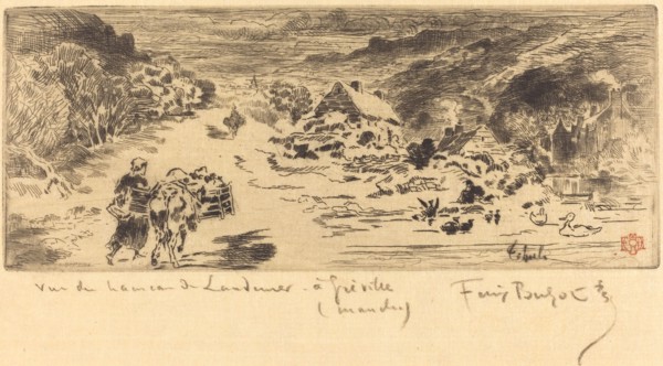 L'Entrée de Landemer (Hague), c. 1873.