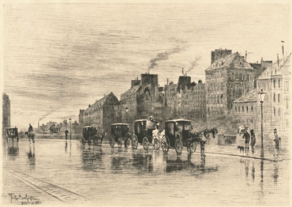 Une Matinée d'Hiver au Quai de l'Hôtel-Dieu (Winter Morning on the Quai de l'Hôtel-Dieu), 1876.