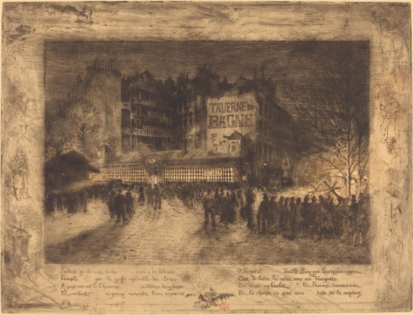 La Place des Martyrs et La Taverne du Bagne (The Place des Martyrs and the Jailhouse Tavern), 1885.