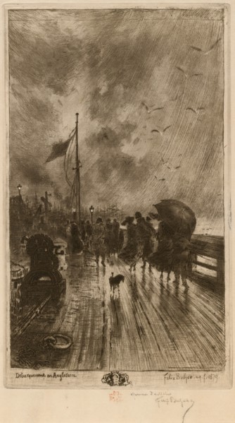 Un Débarquement en Angleterre, (Landing in England) 1879.