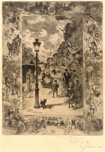 La Fête nationale au Boulevard Clichy (National Holiday on the Boulevard de Clichy), 1878.