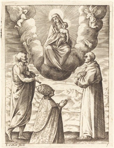 Boniface VIII with Saints Francis and Crispin Adoring the Virgin and Child, 1608/1611.