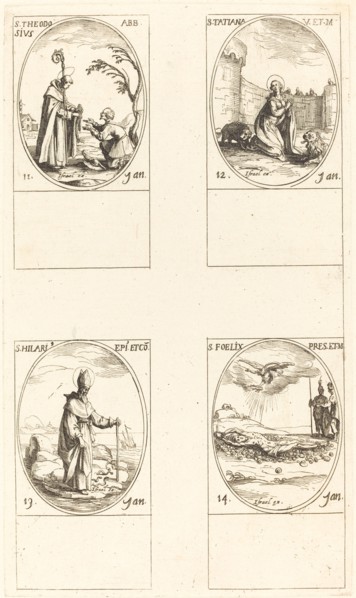 St. Theodosius; St. Tatiana; St. Hilary; St. Felix.