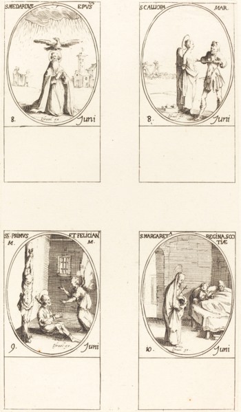 St. Medard; St. Calliopa; Sts. Primus and Felician; St. Margaret of Scotland.