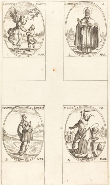 The Guardian Angel; St. Simplici; St. Cunegundes; St. Luci.