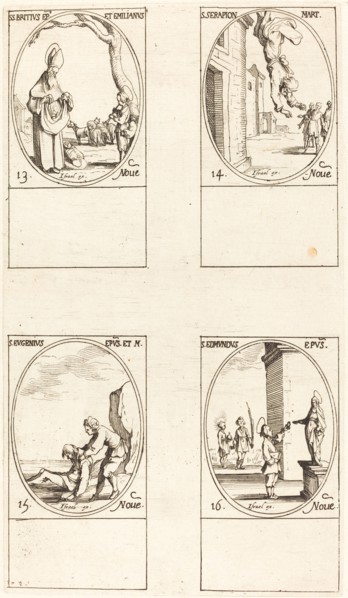 St. Brice; St. Serapion; St. Eugenius; St. Edmund.