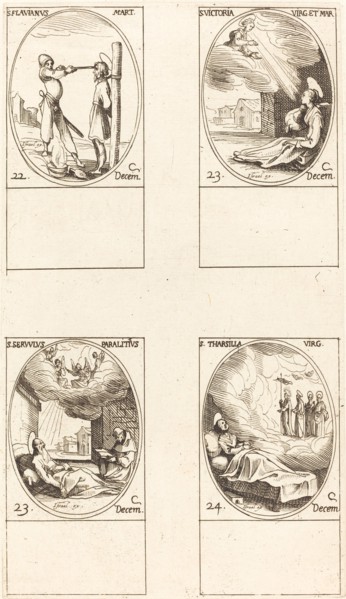 St. Flavian; St. Victoria; St. Servulus; St. Tharsilla.