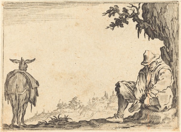 Peasant Removing His Shoe, c. 1622.