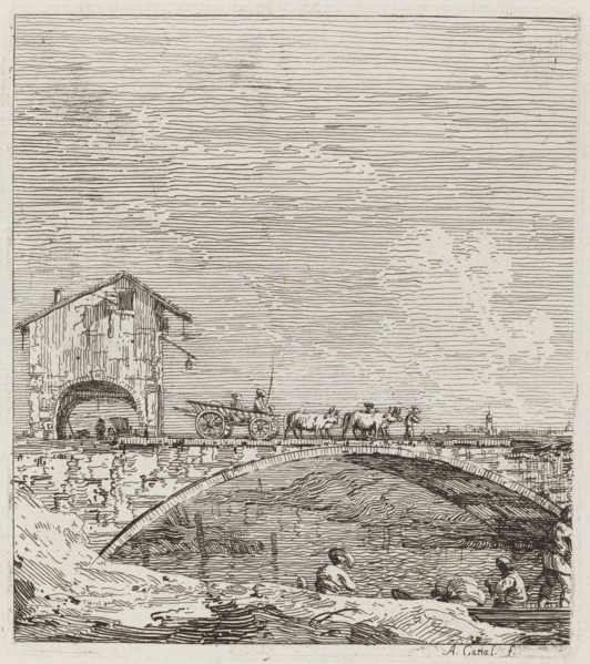 The Wagon Passing over a Bridge, c. 1735/1746.