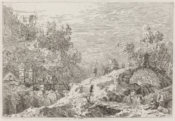 Mountain Landscape with Five Bridges [lower right], c. 1735/1746.