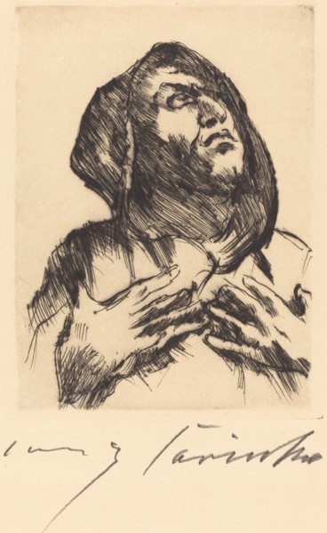 Mönch mit Erhobenem Blick (Monk Gazing Upward), 1916.