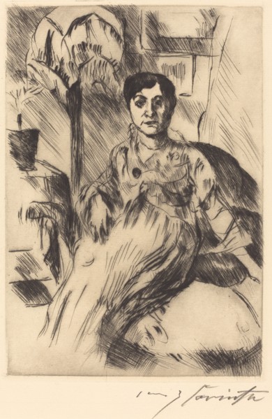 Interieur mit Frau (Interior with Woman), 1917.