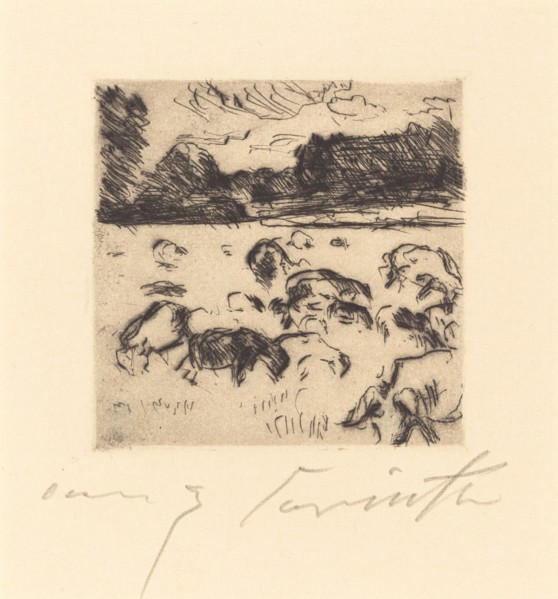 Weidende Schafe (Grazing Sheep), 1916.