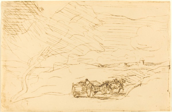 Wagon Going to Town (Le Charriot allant a la ville), 1860.