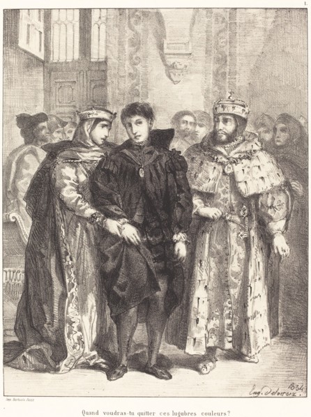 The Queen Tries to Console Hamlet (Act I, Scene II), 1834.