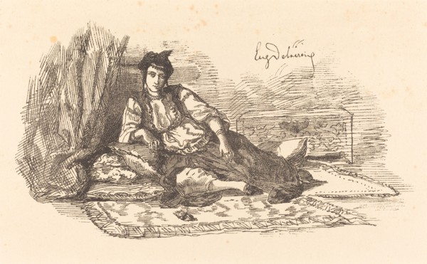 Jewish Woman of Algiers (Juive d'Alger et une rue à Alger), 1838.