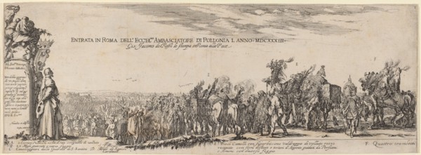 Title Page for "Entry into Rome of His Excellency the Polish Ambassador", 1633.