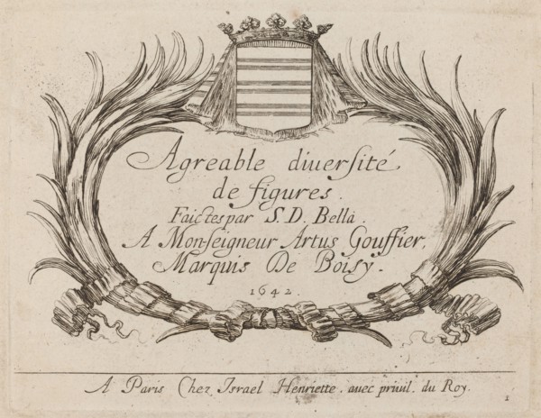 Title Page for "Agreable diversite de figures", 1642.