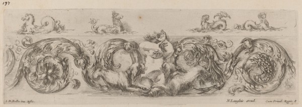 Ornamental Frieze with Marine Creatures, probably 1648.