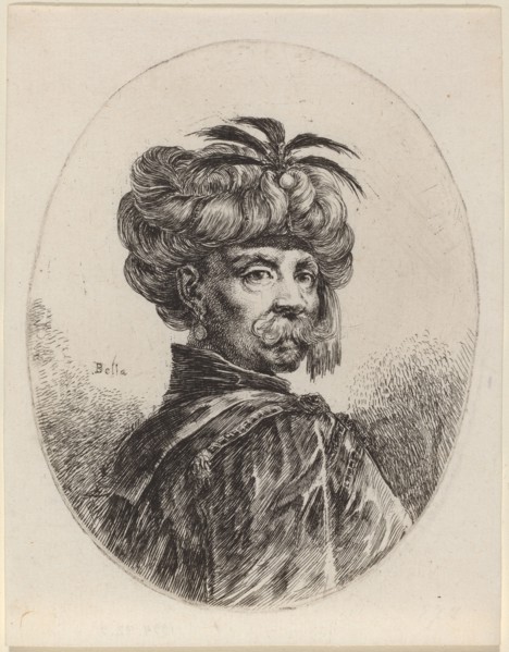 Moor in a Turban Trimmed with Five Feathers, 1649/1650.