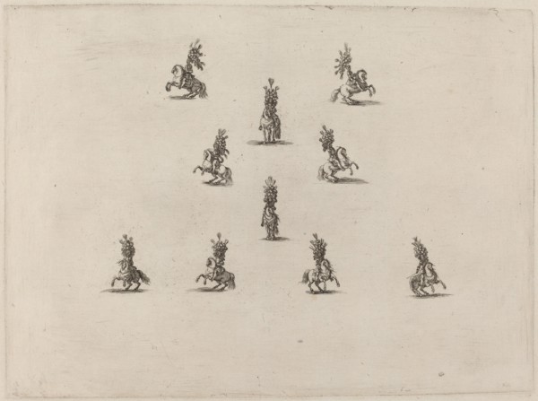 Ten Cavaliers with Large Plumed Helmets, 1652.