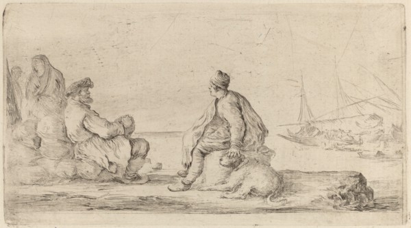 Sailors Seated on a Bank.
