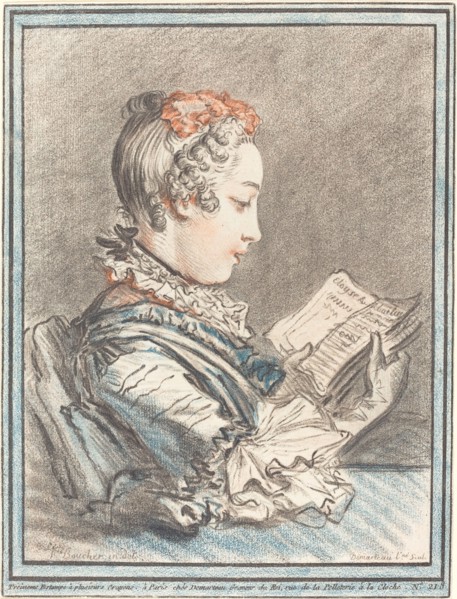 Young Girl Reading "Héloise and Abélard", 1770.