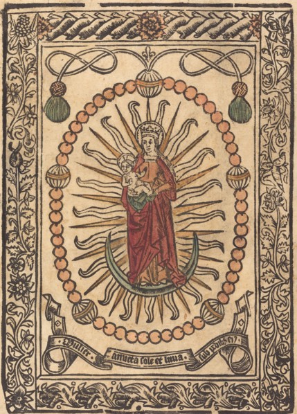 The Madonna and Child in a Rosary, c. 1490.