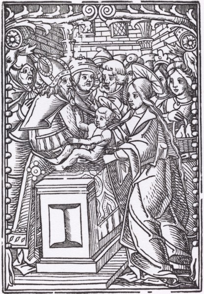 Presentation in the Temple. [Probably French 16th century, restrike 1968].