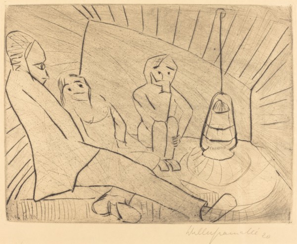 Three People in an Atelier, 1920.