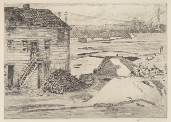 Low Tide, Cos Cob Bridge, 1915.