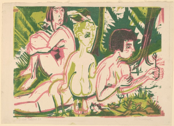 Nude Women with a Child in the Forest, 1925.