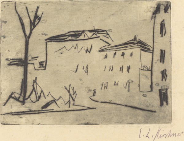 Street Corner in Dresden (Strassenecke Dresden), 1909.