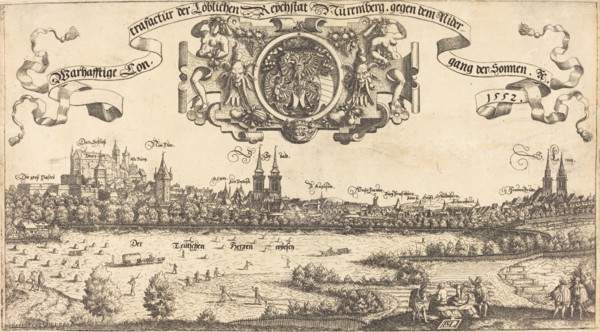 View of Nuremberg from the West [center section], 1552.