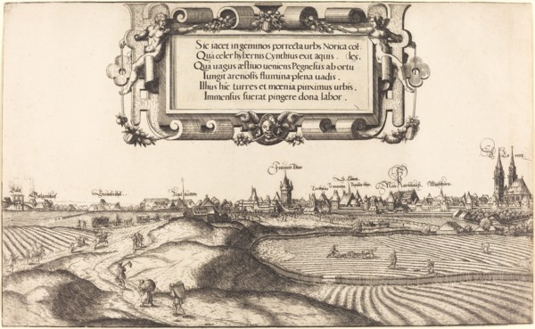 View of Nuremberg from the East [left section], 1552.