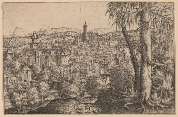 View of Steyr on Enns, 1554.