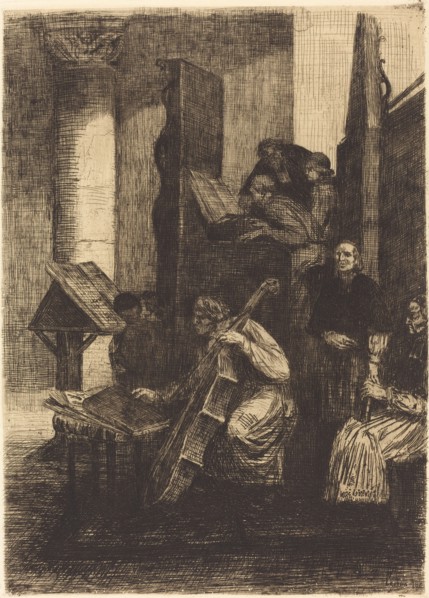 Choir in a Spanish Church (Le choeur d'une eglise espagnole), 1860.