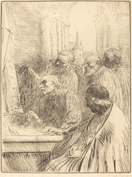 Monks at Church (Les moines a l'eglise).