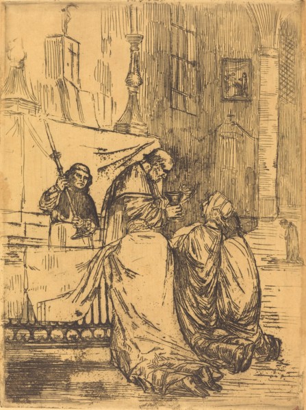Communion in the Church of Saint Medard (La communion dans l'eglise St.-Medard).