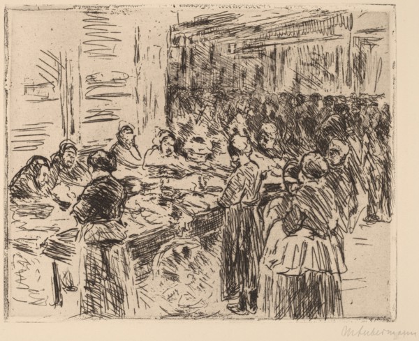 From the Jewish Quarter in Amsterdam: Fishmarket on the Street Corner, 1908.