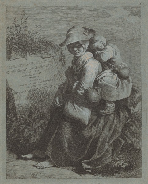 Seated Peasant Woman with Sleeping Child, 1758/1759.