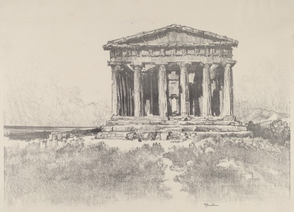 The Temple by the Sea, Temple of Concord, Girgenti, 1913.