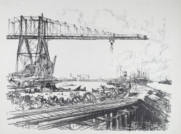 French Canal and American Cranes, 1912.