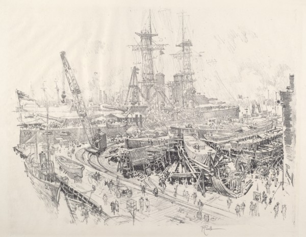 Building Submarine Chasers, 1917.