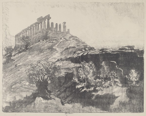 The Temple of Concord on the Wall, Girgenti, 1913.