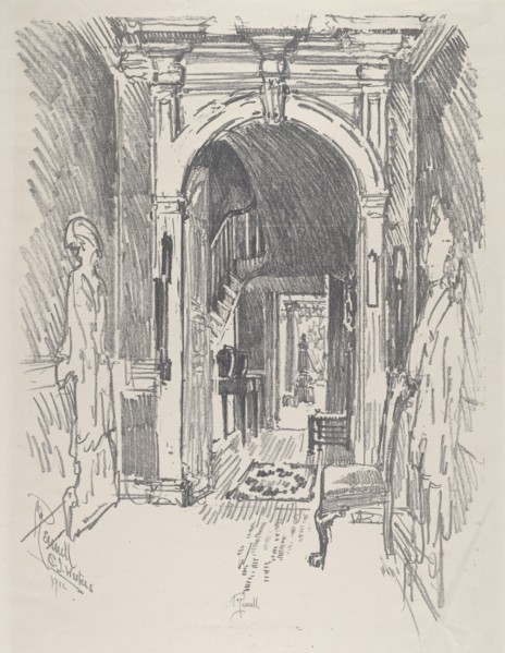 Hallway at Dr. Wister's, 1912.