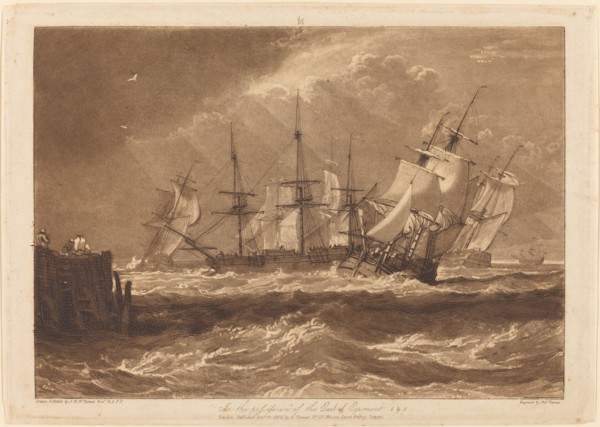 Ships in a Breeze, published 1808.