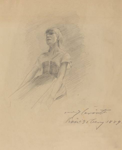 Seated Young Woman [recto], 1889.